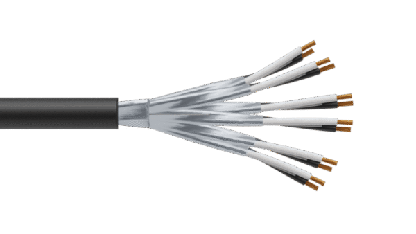 6 Pair 0.5mm2 Cu/PVC/ISOS/PVC Maser Instrumentation Cable - Black Sheath