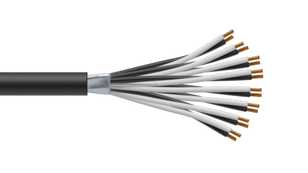 8 Pair 0.5mm2 Cu/PVC/OS/PVC Maser Instrumentation Cable - Black Sheath