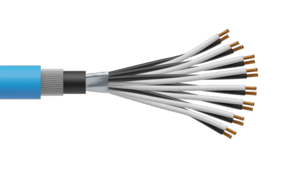 8 Pair 0.5mm2 Cu/PVC/OS/PVC/SWA/PVC Maser Instrumentation Cable - Blue Sheath