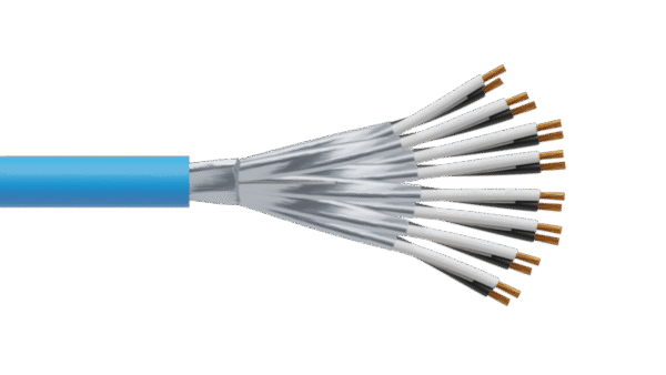 8 Pair 0.5mm2 Cu/PVC/ISOS/PVC Maser Instrumentation Cable - Blue Sheath