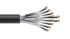 10 Pair 0.5mm2 Cu/PVC/OS/PVC Maser Instrumentation Cable - Black Sheath
