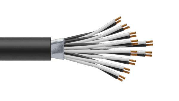10 Pair 0.5mm2 Cu/PVC/OS/PVC Maser Instrumentation Cable - Black Sheath