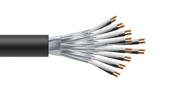 10 Pair 0.5mm2 Cu/PVC/ISOS/PVC Maser Instrumentation Cable - Black Sheath