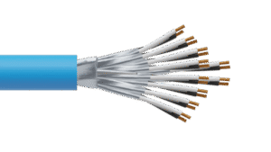 10 Pair 0.5mm2 Cu/PVC/ISOS/PVC Maser Instrumentation Cable - Blue Sheath