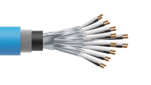 10 Pair 0.5mm2 Cu/PVC/ISOS/PVC/SWA/PVC Maser Instrumentation Cable - Blue Sheath