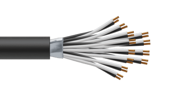 12 Pair 0.5mm2 Cu/PVC/OS/PVC Maser Instrumentation Cable - Black Sheath