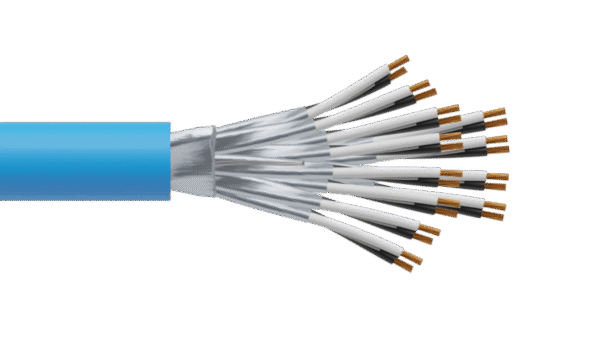 12 Pair 0.5mm2 Cu/PVC/ISOS/PVC Maser Instrumentation Cable - Blue Sheath