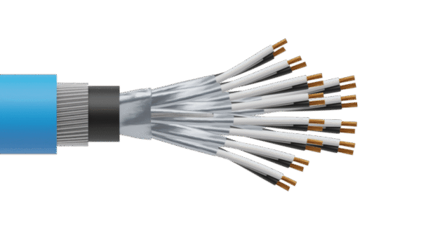 12 Pair 0.5mm2 Cu/PVC/ISOS/PVC/SWA/PVC Maser Instrumentation Cable - Blue Sheath