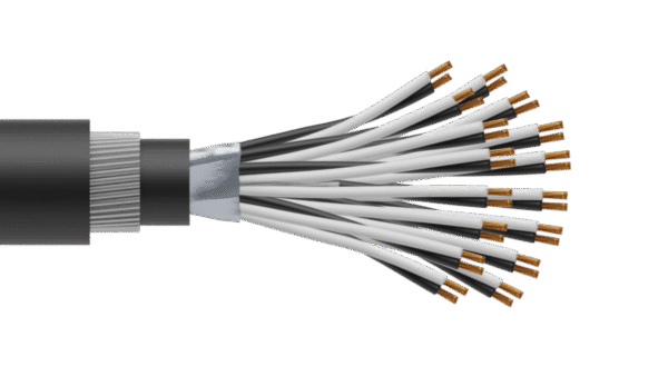 16 Pair 0.5mm2 Cu/PVC/OS/PVC/SWA/PVC Maser Instrumentation Cable - Black Sheath