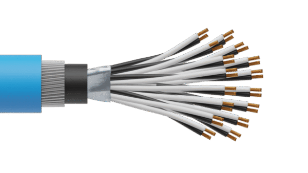 16 Pair 0.5mm2 Cu/PVC/OS/PVC/SWA/PVC Maser Instrumentation Cable - Blue Sheath