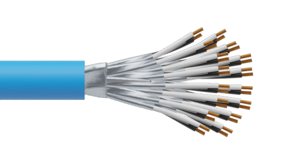 16 Pair 0.5mm2 Cu/PVC/ISOS/PVC Maser Instrumentation Cable - Blue Sheath