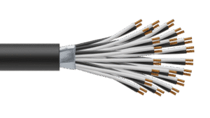 20 Pair 0.5mm2 Cu/PVC/OS/PVC Maser Instrumentation Cable - Black Sheath