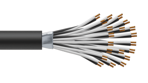 20 Pair 0.5mm2 Cu/PVC/OS/PVC Maser Instrumentation Cable - Black Sheath