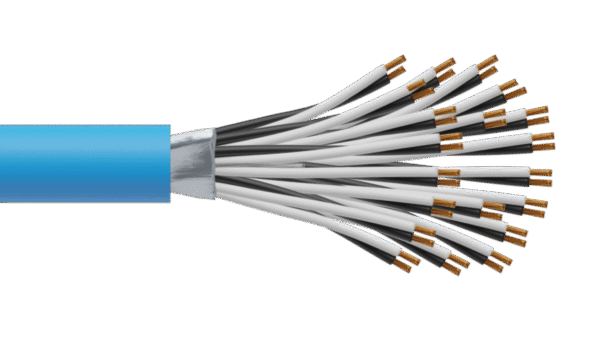20 Pair 0.5mm2 Cu/PVC/OS/PVC Maser Instrumentation Cable - Blue Sheath