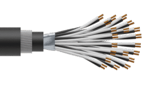 20 Pair 0.5mm2 Cu/PVC/OS/PVC/SWA/PVC Maser Instrumentation Cable - Black Sheath