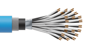 20 Pair 0.5mm2 Cu/PVC/OS/PVC/SWA/PVC Maser Instrumentation Cable - Blue Sheath