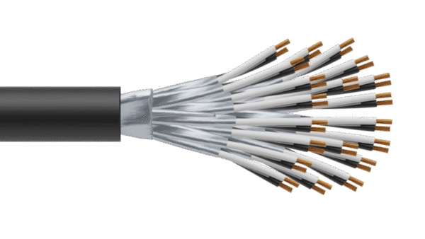 20 Pair 0.5mm2 Cu/PVC/ISOS/PVC Maser Instrumentation Cable - Black Sheath