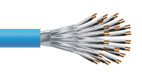 20 Pair 0.5mm2 Cu/PVC/ISOS/PVC Maser Instrumentation Cable - Blue Sheath
