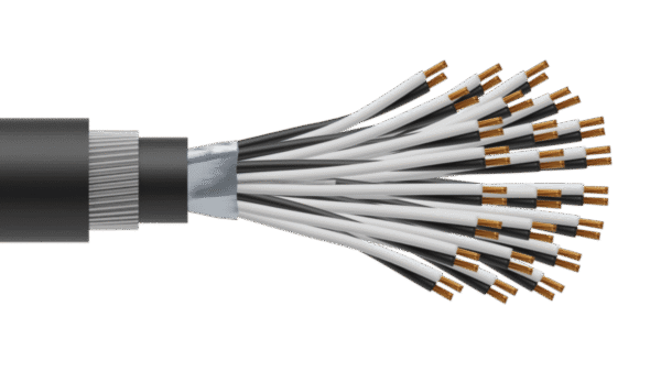 24 Pair 0.5mm2 Cu/PVC/OS/PVC/SWA/PVC Maser Instrumentation Cable - Black Sheath