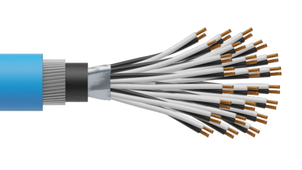 24 Pair 0.5mm2 Cu/PVC/OS/PVC/SWA/PVC Maser Instrumentation Cable - Blue Sheath