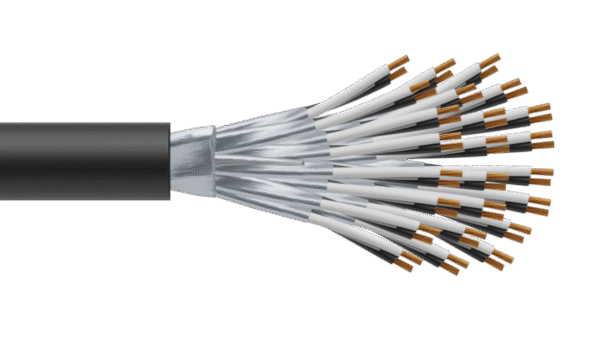 24 Pair 0.5mm2 Cu/PVC/ISOS/PVC Maser Instrumentation Cable - Black Sheath