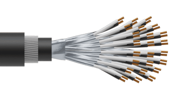 24 Pair 0.5mm2 Cu/PVC/ISOS/PVC/SWA/PVC Maser Instrumentation Cable - Black Sheath