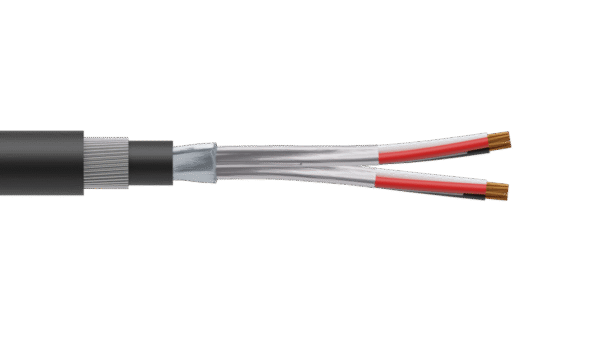 2 Triad 0.5mm2 Cu/PVC/ISOS/PVC/SWA/PVC Maser Instrumentation Cable - Black Sheath