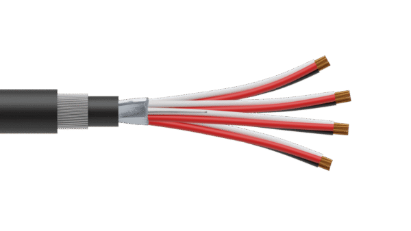 4 Triad 0.5mm2 Cu/PVC/OS/PVC/SWA/PVC Maser Instrumentation Cable - Black Sheath