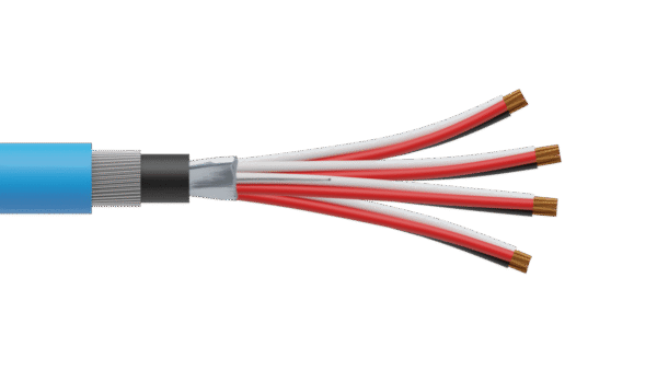 4 Triad 0.5mm2 Cu/PVC/OS/PVC/SWA/PVC Maser Instrumentation Cable - Blue Sheath