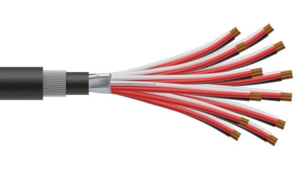 12 Triad 0.5mm2 Cu/PVC/OS/PVC/SWA/PVC Maser Instrumentation Cable - Black Sheath