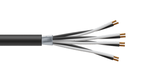 4 Pair 1.5mm2 Cu/PVC/OS/PVC Maser Instrumentation Cable - Black Sheath