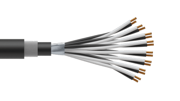 8 Pair 1.5mm2 Cu/PVC/OS/PVC/SWA/PVC Maser Instrumentation Cable - Black Sheath