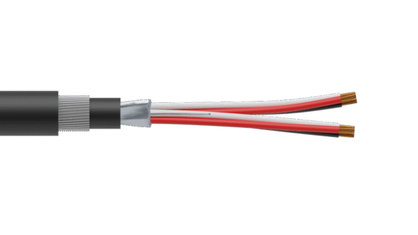 2 Triad 1.5mm2 Cu/PVC/OS/PVC/SWA/PVC Maser Instrumentation Cable - Black Sheath
