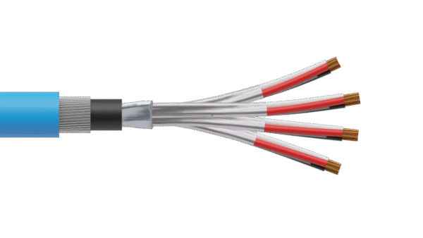 4 Triad 1.5mm2 Cu/PVC/ISOS/PVC/SWA/PVC Maser Instrumentation Cable - Blue Sheath