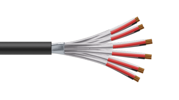 6 Triad 1.5mm2 Cu/PVC/ISOS/PVC Maser Instrumentation Cable - Black Sheath