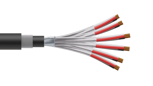6 Triad 1.5mm2 Cu/PVC/ISOS/PVC/SWA/PVC Maser Instrumentation Cable - Black Sheath