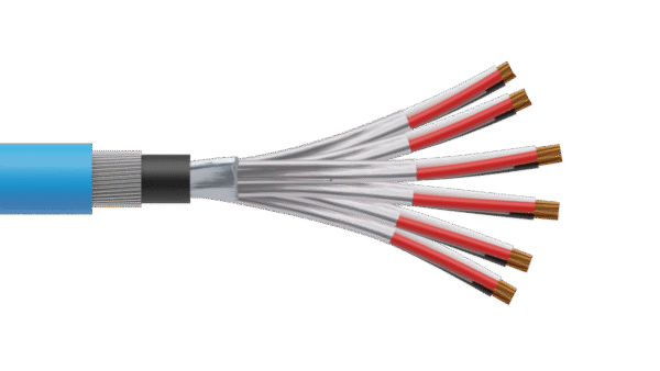 6 Triad 1.5mm2 Cu/PVC/ISOS/PVC/SWA/PVC Maser Instrumentation Cable - Blue Sheath