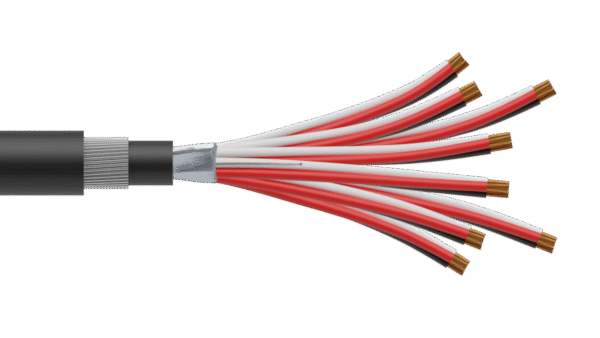 8 Triad 1.5mm2 Cu/PVC/OS/PVC/SWA/PVC Maser Instrumentation Cable - Black Sheath