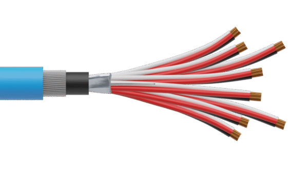 8 Triad 1.5mm2 Cu/PVC/OS/PVC/SWA/PVC Maser Instrumentation Cable - Blue Sheath