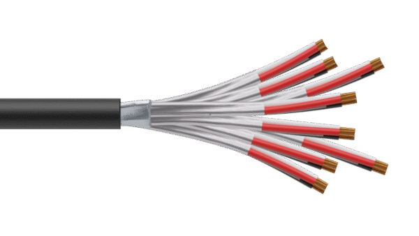 8 Triad 1.5mm2 Cu/PVC/ISOS/PVC Maser Instrumentation Cable - Black Sheath