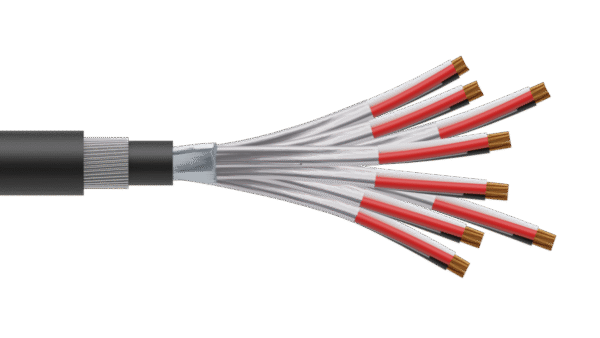 8 Triad 1.5mm2 Cu/PVC/ISOS/PVC/SWA/PVC Maser Instrumentation Cable - Black Sheath