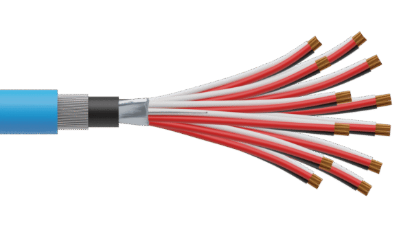12 Triad 1.5mm2 Cu/PVC/OS/PVC/SWA/PVC Maser Instrumentation Cable - Blue Sheath