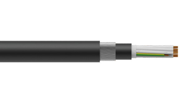 12C+E 2.5mm2 Cu/PVC/PVC/SWA/PVC 0.6/1kV Control Cable - Black Sheath