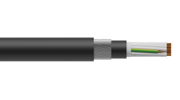 25C+E 2.5mm2 Cu/PVC/PVC/SWA/PVC 0.6/1kV Control Cable - Black Sheath