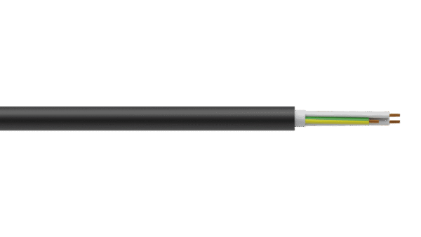 3C+E 2.5mm2 Cu/PVC/PVC 0.6/1kV Control Cable - Black Sheath
