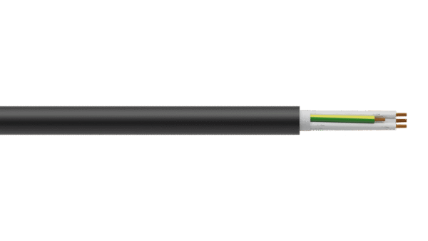 6C+E 2.5mm2 Cu/PVC/PVC 0.6/1kV Control Cable - Black Sheath