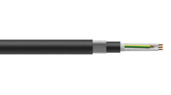 6C+E 2.5mm2 Cu/PVC/PVC/SWA/PVC 0.6/1kV Control Cable - Black Sheath