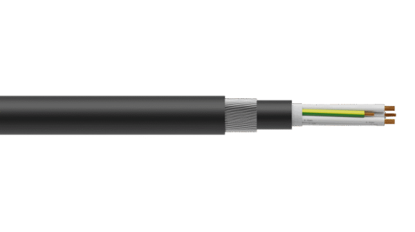 8C+E 2.5mm2 Cu/PVC/PVC/SWA/PVC 0.6/1kV Control Cable - Black Sheath