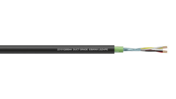 2PR 0.8mm Overall Foil Shield Outdoor KNX Cable - Black PE