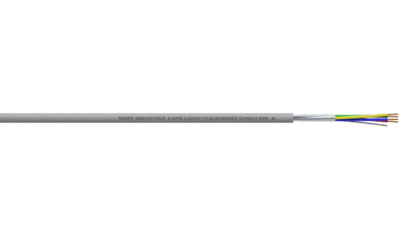 4C 0.22mm2 7/0.20 Overall Screen PVC/PVC Security Cable